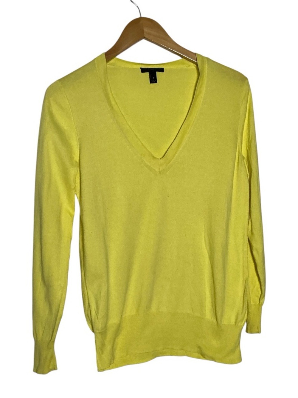 J.Crew butter, yellow V-neck sweater